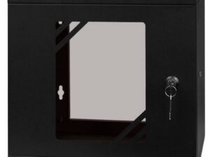 Stalflex Rack Cabinet 10" 6U  300mm  Glass Door  Black RC10-6U-300GB