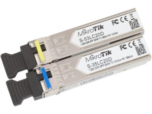 MikroTik 1.25G Bidirectional Single-Mode Module 20Km Pair S-3553LC20D