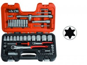 Socket set 1/4"+1/2" 56pcs