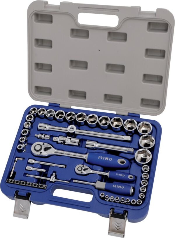 Sockets 4-32mm and bits set 1/4" and 1/2" 58 pcs Irimo