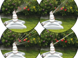 WHITE LINE 4 - pattern gear drive sprinkler on metal base